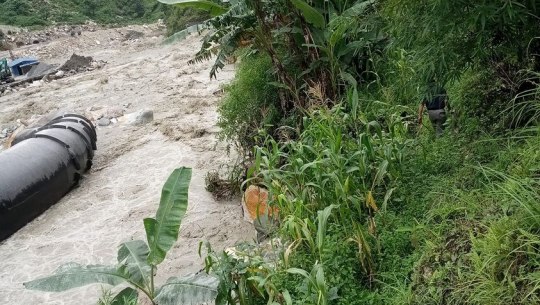 दार्चुलामा निर्माणाधीन अपर चमेलियामा क्षति