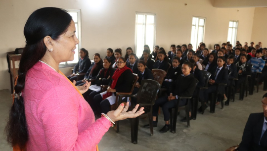 लैङ्गिक हिंसा बिरुद्धको अभियान लिएर उप–प्रमुख विद्यालयमा