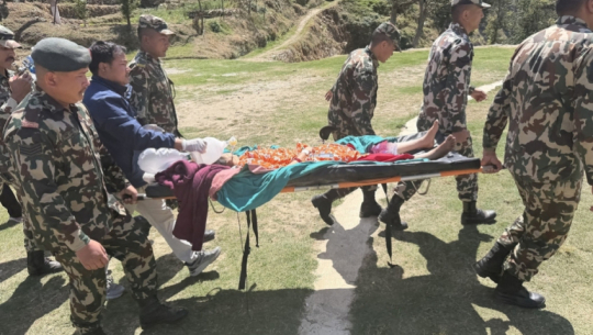 Childbirth patient from Bajura airlifted to Surkhet for critical care