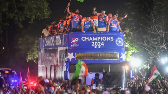 भारतीय क्रिकेट टिमको भव्य विजयोत्सव 