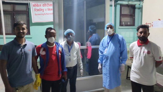 Seti Provincial Hospital develops booths to treat patients without direct contact