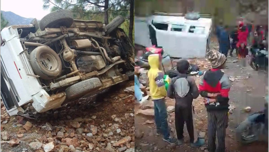 बैतडीमा धनगढी आउँदै गरेको जिप दुर्घटना