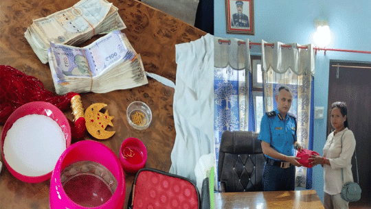 कैलालीमा प्रहरीले भेटायो नगदसहित गरगहना