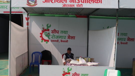 सीप तथा रोजगार मेलामा जोरायलको अर्ग्यानिक उत्पादनको आकर्षक बिक्री 