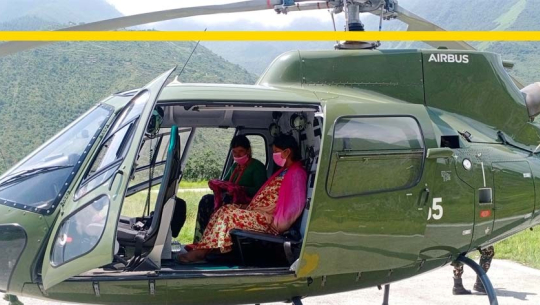 बाजुराबाट २ गर्भवतीको हवाई उद्धार