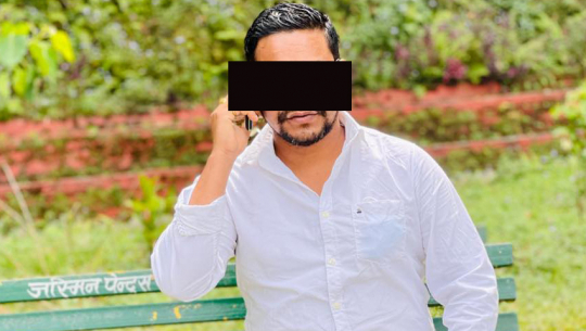 A jeweller from Dhangadhi arrested from Tribhuvan International Airport brought to Dhangadhi 