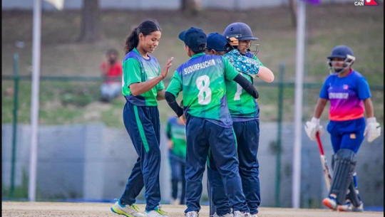 ललितपुर मेयर महिला क्रिकेटमा सुदूरपश्चिमसँग कोशी पराजित
