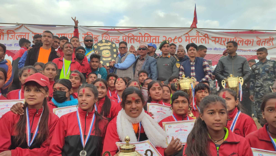 बैतडी जिल्लास्तरीय राष्ट्रपति रनिङ शिल्डको उपाधी मेलौलीलाई