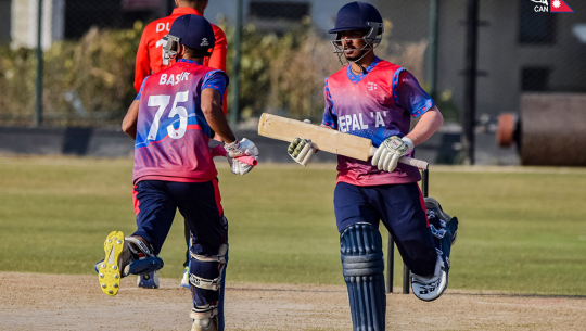 क्यानडाविरुद्ध दोस्रो खेलमा नेपाल ‘ए’ दुई विकेटले विजयी
