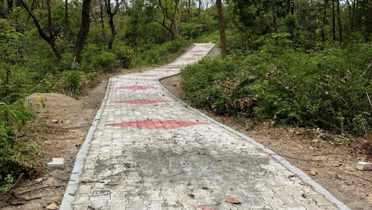 कैलालीको चिडिया तालसम्म पदमार्ग निर्माण