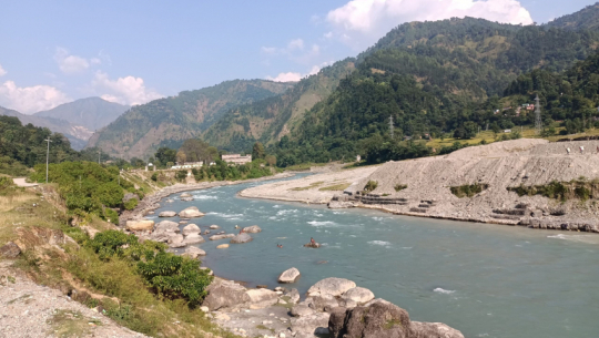 A search and rescue exercise conducted for flood relief in Baitadi