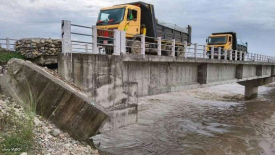 Karnali Bridge in Peril as River Erosion Threatens Stability