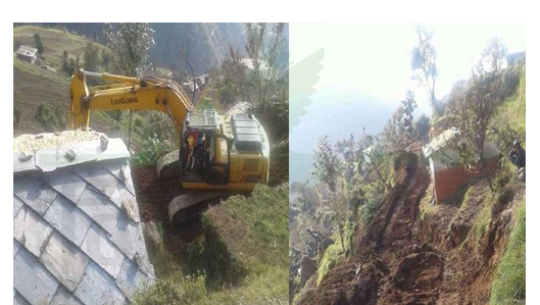 बझाङमा वडा अध्यक्षकै भाईबुहारीको घरको आगनमा चलाईयो डोजर