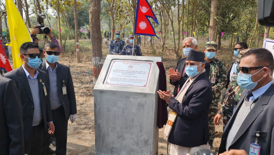 Prime Minister Oli lays the foundation stone for Daiji Chhela Industrial Area