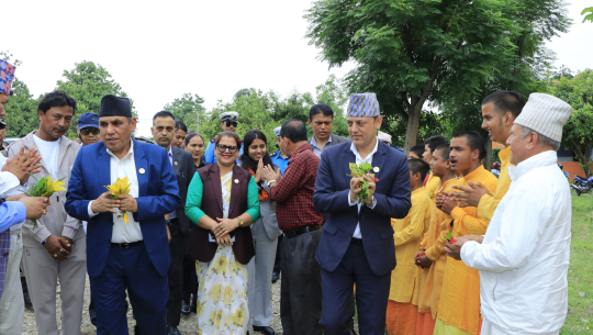 सभामुख अर्याल र अध्यक्ष दाहाल कञ्चनपुरमा