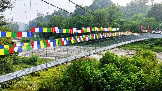 झोलुङ्गे पुललाई सजावट : आन्तरिक पर्यटकको नयाँ आकर्षण