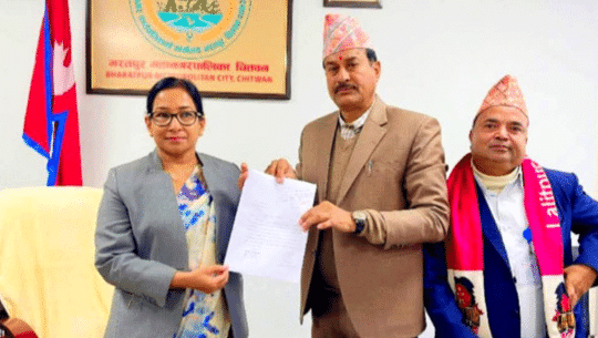 भरतपुर महानगर प्रमुख दाहालद्वारा राजीनामा