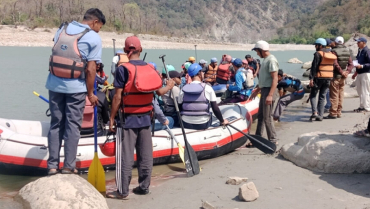Commercial rafting launched on Mahakali river in Kanchanpur
