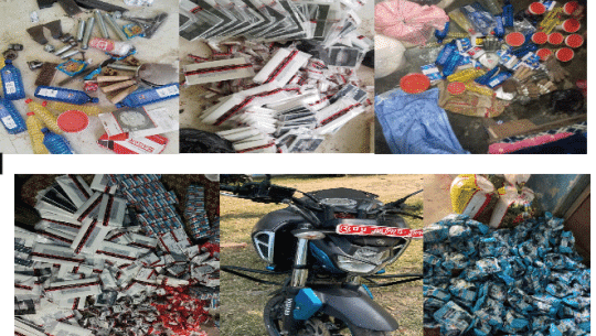 कञ्चनपुरबाट ७ लाख ५३ हजारको सामान बरामद