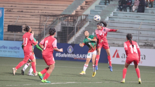 यू–१९ साफ च्याम्पियनसिपमा नेपाल बंगलादेशसँग पराजित