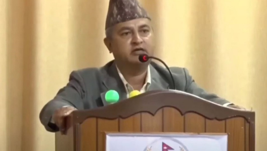बागमती प्रदेशका मुख्यमन्त्री शालिकराम विश्वासको मत लिँदै