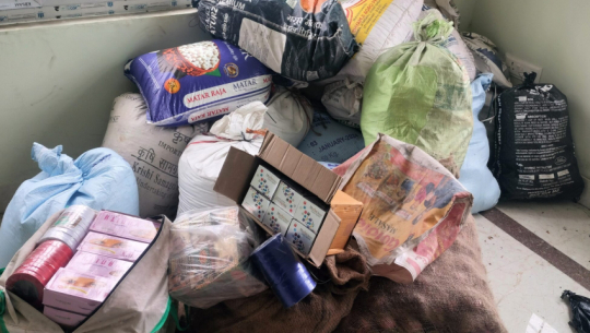 Customs-evading slippers and groceries seized in Kanchanpur