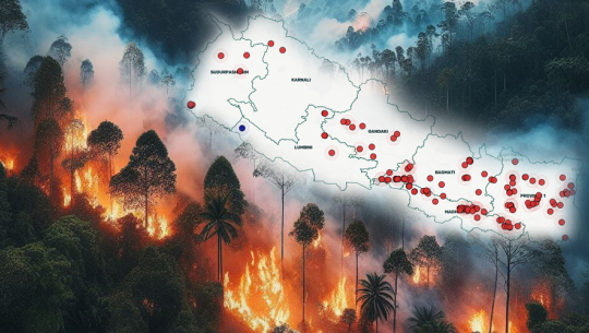 सुक्खाले बढायो डढेलो र प्रदूषण