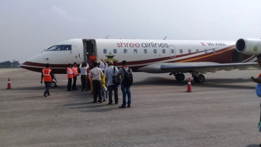  ऋतु ओझा Young man arrested for misbehaving with air hostess on Shree Airlines flight