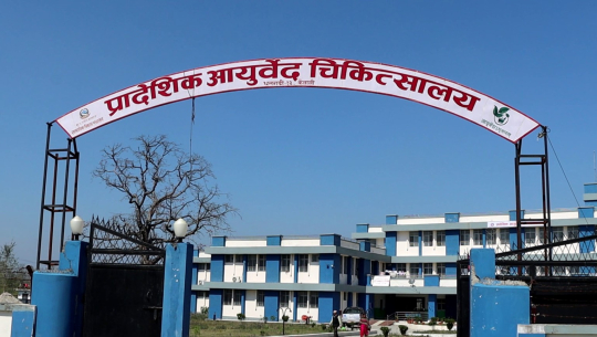 बिदाको समयमा सेवा दिँदै प्रादेशिक आयुर्वेद चिकित्सालय
