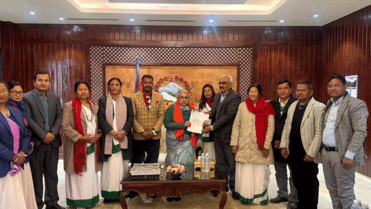 प्रधानमन्त्री कार्कीसँग थारू कल्याणकारिणी सभाको भेट