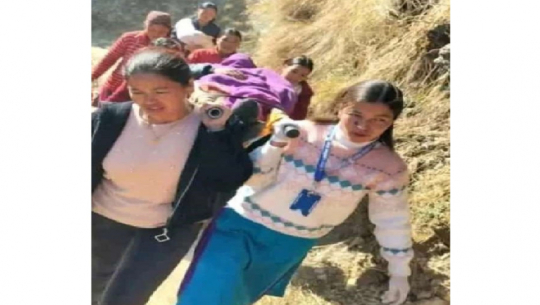 Woman rescued after giving birth on road in Bajura