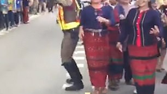 नाची नाची ट्राफिक व्यवस्थापन(भिडियो)