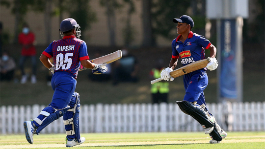 यु–१९ एसिया कपमा नेपाल पाकिस्तानसँग ७ विकेटले पराजित