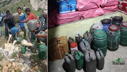 बाजुरामा ८ पेटी अवैध घरेलु मदिरा बरामद 