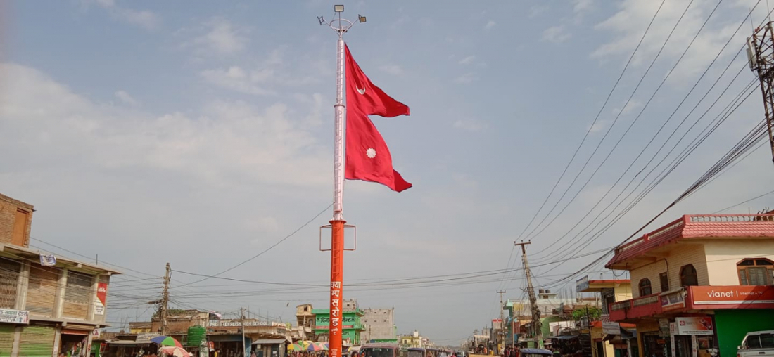 वडा कार्यालयको बजेटमा वडा अध्यक्ष नारायण बरालको योजनामा स्तम्भ निर्माण गरिएको हो।