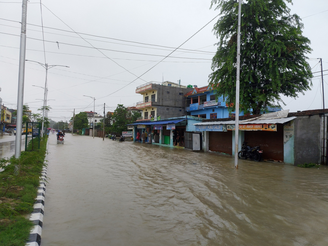 कैलालीमा भएको भारी वर्षाका कारण धनगढी डुबानमा परेको छ। 