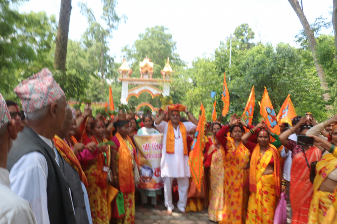 समुद्घाटन समारोह र कलश यात्रामा भक्तजनको भव्य सहभागिता रहेको उनले उल्लेख गरे। उद्घाटनमा व्यवसायी ओमप्रकाश अग्रवाललाई सम्मानित गरिएको थियो। यस्तै कलश यात्रामा नि:शुल्क यातायातकाे सुविधाका लागि सहयोग गर्नेहरूलाई पनि सम्मान गरिएको थियो।